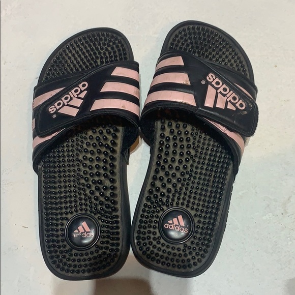 pink adidas slides womens